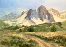 Mt Emerson Bishop Buttermilk Country oil painting