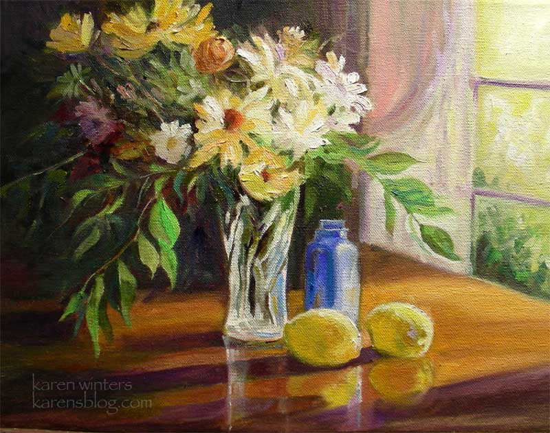 flowers lemons